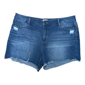 Sofia by Sofia Vergara Blue Cut-Off Jean Shorts